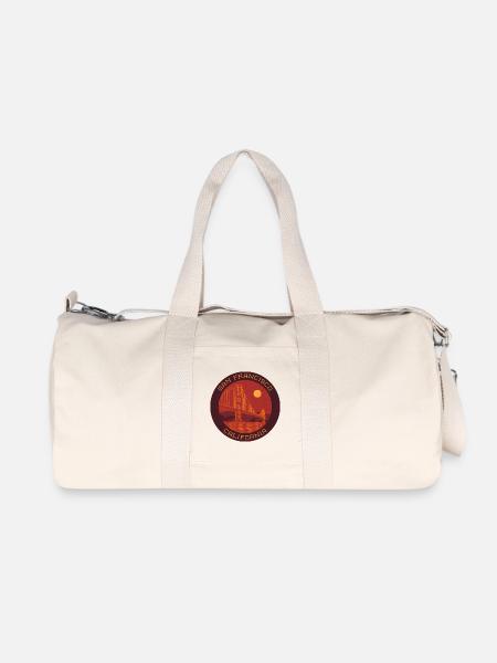 San Francisco | Golden Gate Bridge - Recycled Canvas Sports Bag by Stanley/Stella - natural