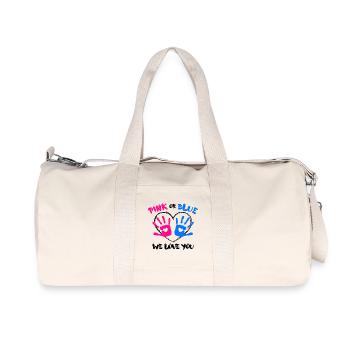 Coeur Parents Déclaration Progéniture Bébé enceinte - Sac de sport en toile recyclée Stanley/Stella - blanc naturel - Devant