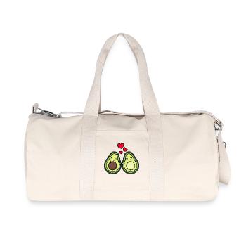 Avocat Coeur Grossesse Parents Enceintes Bébé - Sac de sport en toile recyclée Stanley/Stella - blanc naturel - Devant
