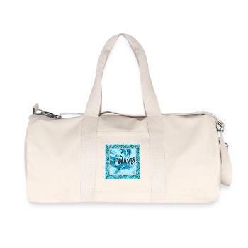 Art de vague vibrant en bleu - surfer design - Sac de sport en toile recyclée Stanley/Stella - blanc naturel - Devant
