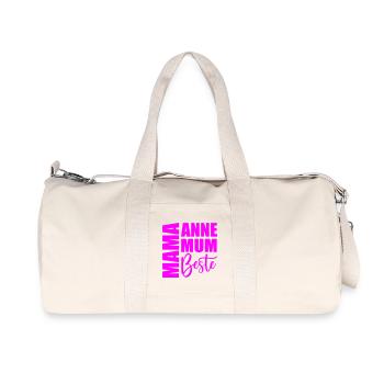 MUTTERTAG - MAMA - ANNE BESTE - MUM - Recycelte Canvas-Sporttasche von Stanley/Stella - Naturweiß - Vorne