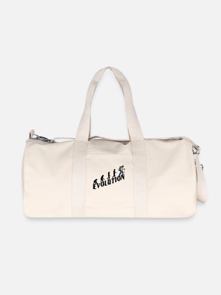 Wandern Evolution Wanderer Wanderung Klettern - Recycelte Canvas-Sporttasche von Stanley/Stella - Naturweiß