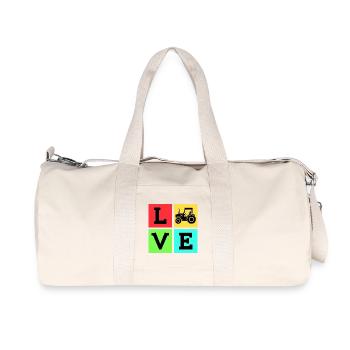 Motor Vehicle Tractor Saying Agricultural Machinery - Recycled Canvas Sports Bag by Stanley/Stella - natural - Front