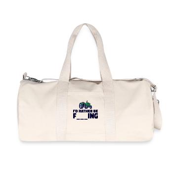 Déclaration du tracteur agricole Domaine agricole - Sac de sport en toile recyclée Stanley/Stella - blanc naturel - Devant