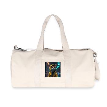Human Dog - Recycelte Canvas-Sporttasche von Stanley/Stella - Naturweiß - Vorne