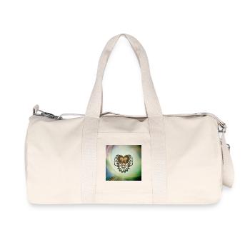 Cœur merveilleux avec des crânes - Sac de sport en toile recyclée Stanley/Stella - blanc naturel - Devant