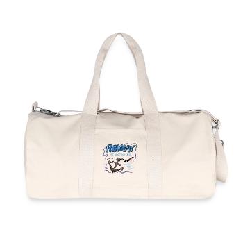 Heimat Hafen Motiv mit Anker und Kette - Recycelte Canvas-Sporttasche von Stanley/Stella - Naturweiß - Vorne