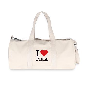 I LOVE FIKA Schweden Sweden Sverige - Recycelte Canvas-Sporttasche von Stanley/Stella - Naturweiß - Vorne
