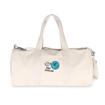 Déclaration de Mère Nature Terre Protection de l’environnement Environnement - Sac de sport en toile recyclée Stanley/Stella - blanc naturel - Devant