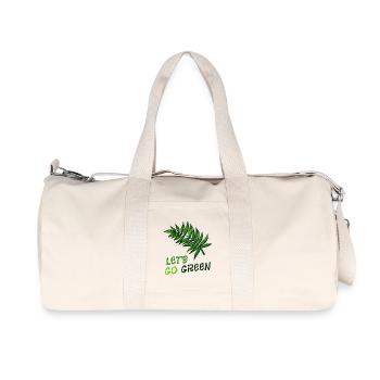 Umwelt Umweltschützer Statement Umweltfreundlich - Recycelte Canvas-Sporttasche von Stanley/Stella - Naturweiß - Vorne