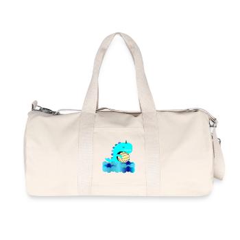 KINDER WASSERBALL DINOSAURIER SCHWIMMBAD - Recycelte Canvas-Sporttasche von Stanley/Stella - Naturweiß - Vorne