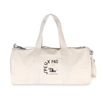 T SHIRT J'PEUX PAS J'AI PECHE - Sac de sport en toile recyclée Stanley/Stella - blanc naturel - Devant
