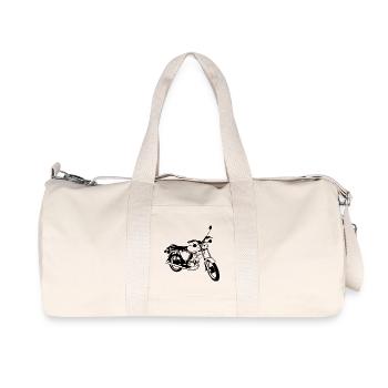 Simson S51 Cyclomoteur Legend GDR East Illustration - Sac de sport en toile recyclée Stanley/Stella - blanc naturel - Devant