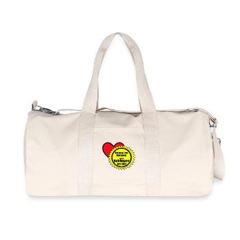 Schlager Party , Schlager Musik , Sonne im Herzen - Recycelte Canvas-Sporttasche von Stanley/Stella - Naturweiß - Vorne