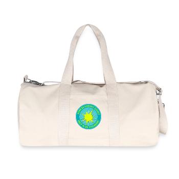 Wenn du Kontakt suchst greif in die Steckdose - Recycelte Canvas-Sporttasche von Stanley/Stella - Naturweiß - Vorne