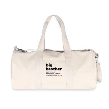 Frère et sœur Amour Big Brother Déclaration Bro - Sac de sport en toile recyclée Stanley/Stella - blanc naturel - Devant