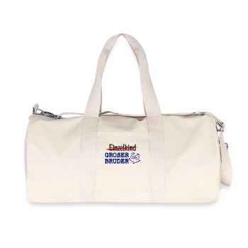 Großer Bruder Statement Einzelkind Geschwister - Recycelte Canvas-Sporttasche von Stanley/Stella - Naturweiß - Vorne