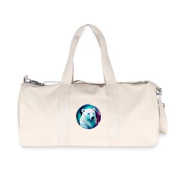 White polar bear - Recycled Canvas Sports Bag by Stanley/Stella - natural - Front