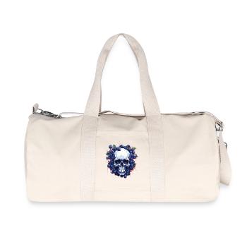 Berry Skull Art Blue - Recycled Canvas Sports Bag by Stanley/Stella - natural - Front