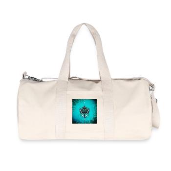 Decorative elephant with crown. - Recycled Canvas Sports Bag by Stanley/Stella - natural - Front