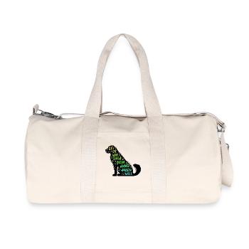 Lieblingstier Hunad Statement Haustiere Tiere - Recycelte Canvas-Sporttasche von Stanley/Stella - Naturweiß - Vorne