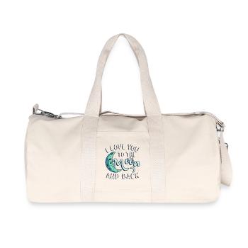 To the Moon and Back - Eternal Love - Recycled Canvas Sports Bag by Stanley/Stella - natural - Front