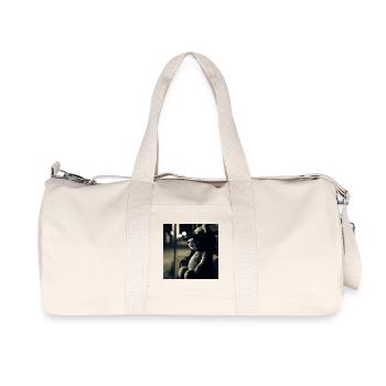 Teddy is wating - Recycelte Canvas-Sporttasche von Stanley/Stella - Naturweiß - Vorne