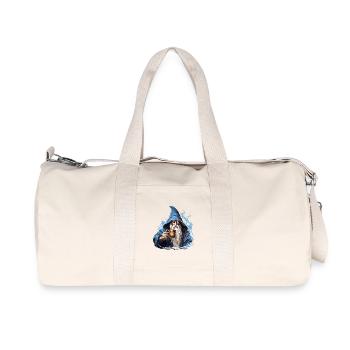 Fantasy Magier Mit Kaffee RPG Shirt - Recycelte Canvas-Sporttasche von Stanley/Stella - Naturweiß - Vorne