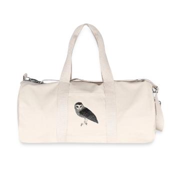 Illustration: Fleckenrußeule - Recycelte Canvas-Sporttasche von Stanley/Stella - Naturweiß - Vorne