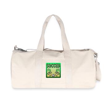 KIDS SOCCER SPORT DRAWING - Recycled Canvas Sports Bag by Stanley/Stella - natural - Front