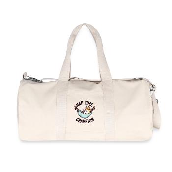 Champion de la sieste - Sac de sport en toile recyclée Stanley/Stella - blanc naturel - Devant