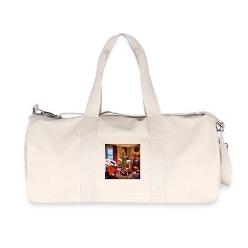 Santa Claus and elves after work. - Recycled Canvas Sports Bag by Stanley/Stella - natural - Front