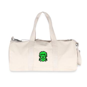 Green Face - Recycled Canvas Sports Bag by Stanley/Stella - natural - Front