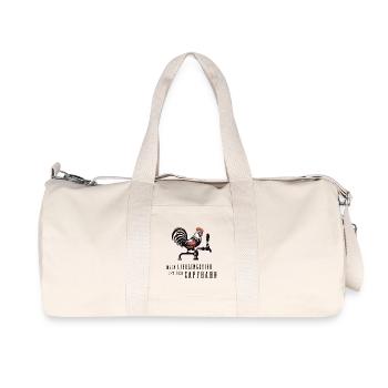 mein lieblingstier ist der zapfhahn bier lustig - Recycelte Canvas-Sporttasche von Stanley/Stella - Naturweiß - Vorne