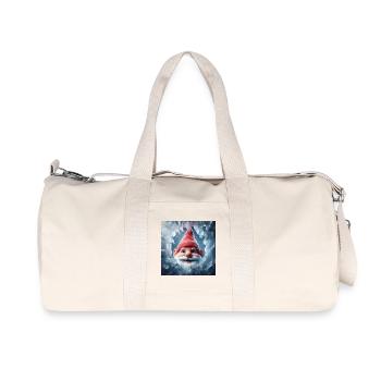 Gnome regardant à travers la glace - Sac de sport en toile recyclée Stanley/Stella - blanc naturel - Devant
