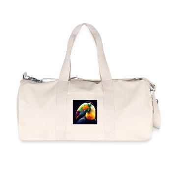 Toucan Colorful Polygon Art - Recycled Canvas Sports Bag by Stanley/Stella - natural - Front
