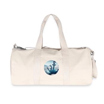 Ours polaire sur l’ancre dans le paysage enneigé - Sac de sport en toile recyclée Stanley/Stella - blanc naturel - Devant