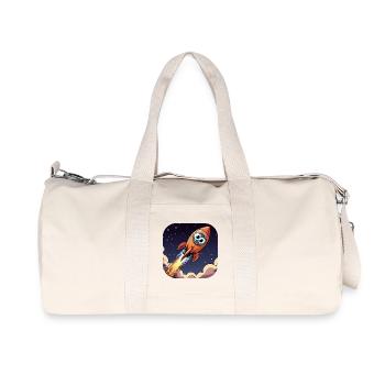 Comic Rocket with Eyes - Recycled Canvas Sports Bag by Stanley/Stella - natural - Front