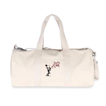 Musique de saxophone Style Art de rue papillon - Sac de sport en toile recyclée Stanley/Stella - blanc naturel - Devant