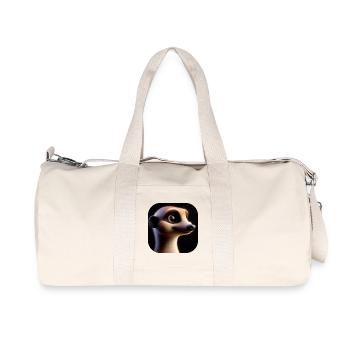 Cute meerkat in animation style - Recycled Canvas Sports Bag by Stanley/Stella - natural - Front