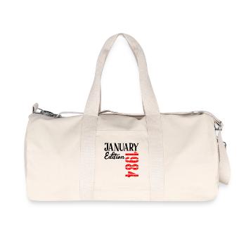 43rd Birthday January 1984 - 43 years old - Recycled Canvas Sports Bag by Stanley/Stella - natural - Front
