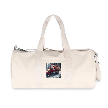 Weihnachts Design 3 - Recycelte Canvas-Sporttasche von Stanley/Stella - Naturweiß - Vorne