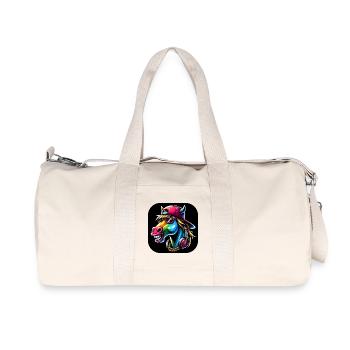 Cartoon Horse Rapper Colorful - Recycled Canvas Sports Bag by Stanley/Stella - natural - Front