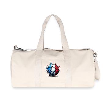 Abstract Sneaker Print in Flag Colors - Recycled Canvas Sports Bag by Stanley/Stella - natural - Front