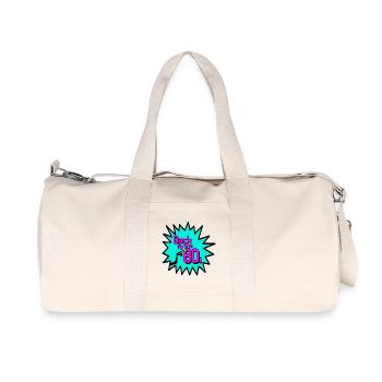 Chemise de fête à thème rétro amusant des années 80, années 80 (25) - Sac de sport en toile recyclée Stanley/Stella - blanc naturel - Devant