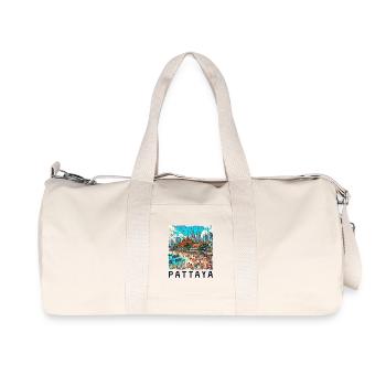Pattaya Thailand Strand Design - Recycelte Canvas-Sporttasche von Stanley/Stella - Naturweiß - Vorne
