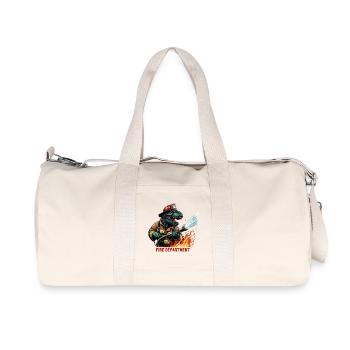 Fire Brigade T-Rex Gift - Recycled Canvas Sports Bag by Stanley/Stella - natural - Front