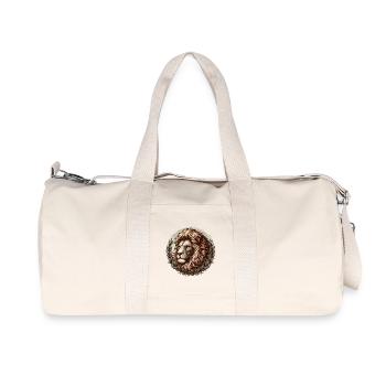 Lion in a laurel wreath - Recycled Canvas Sports Bag by Stanley/Stella - natural - Front