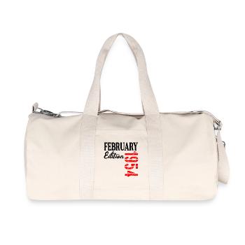Birthday February 1954 Edition - 73rd anniversary - Recycled Canvas Sports Bag by Stanley/Stella - natural - Front