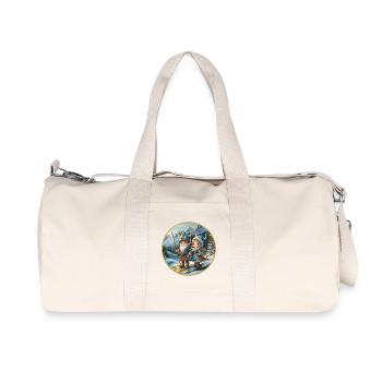 Garçon et fille viking - Sac de sport en toile recyclée Stanley/Stella - blanc naturel - Devant